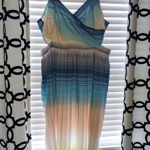 Printed Wrap Front Dress